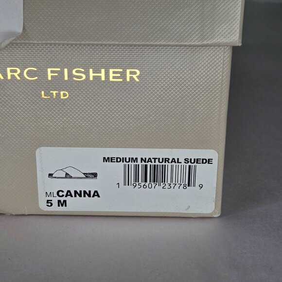 NWT Marc Fisher LTD Womens Canna Shearling Slide Slippers Beige - Picture 6 of 7